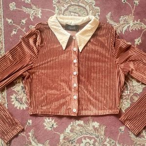NWT Corduroy Crop Top, size XL